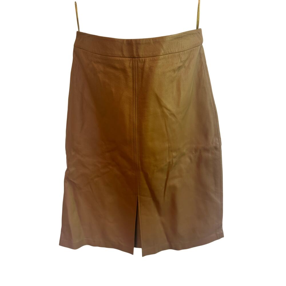 Tower Hill Collection Tan Leather Skirt 12